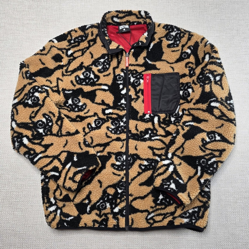 ICECREAM DOLLARS‎ COMER JACKET BLACK BROWN BILLIONAIRE YKK MEN'S SIZE L NWT
